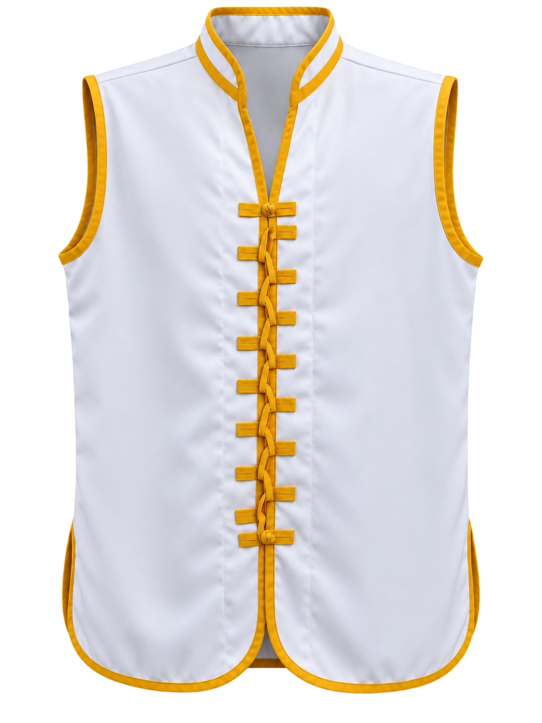 Colete Cavado Branco com Dourado